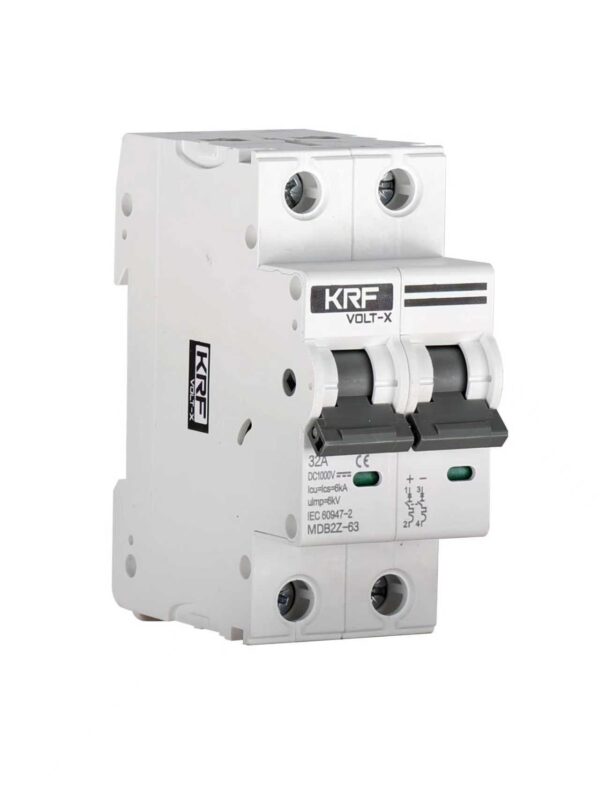 DC 2 Pole 32A MCB Circuit Breakers 1000V