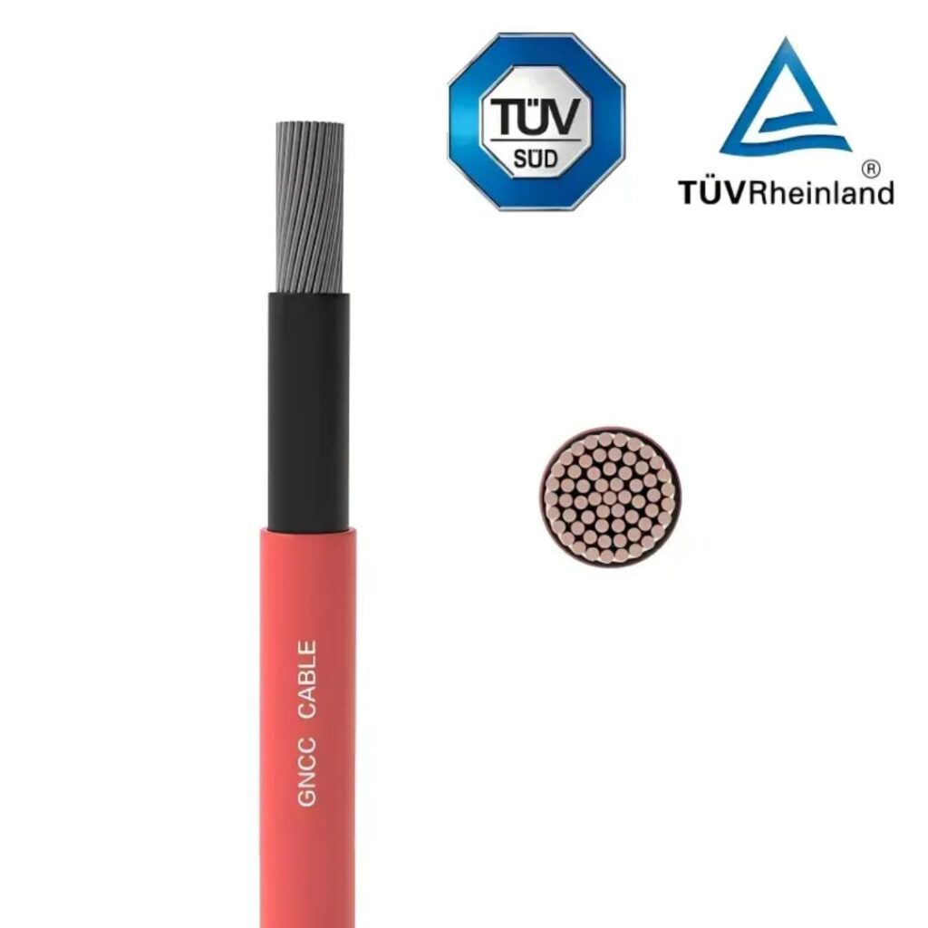 LEADER 90 Meters/Roll 4MM 1500V Positive and Negative PV Solar Cable TUV Certification Black and Red Color Photovoltaic Cables